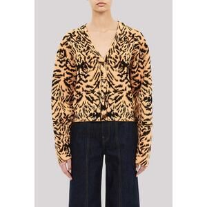 NEW ULLA JOHNSON payton knit cardigan in bengal